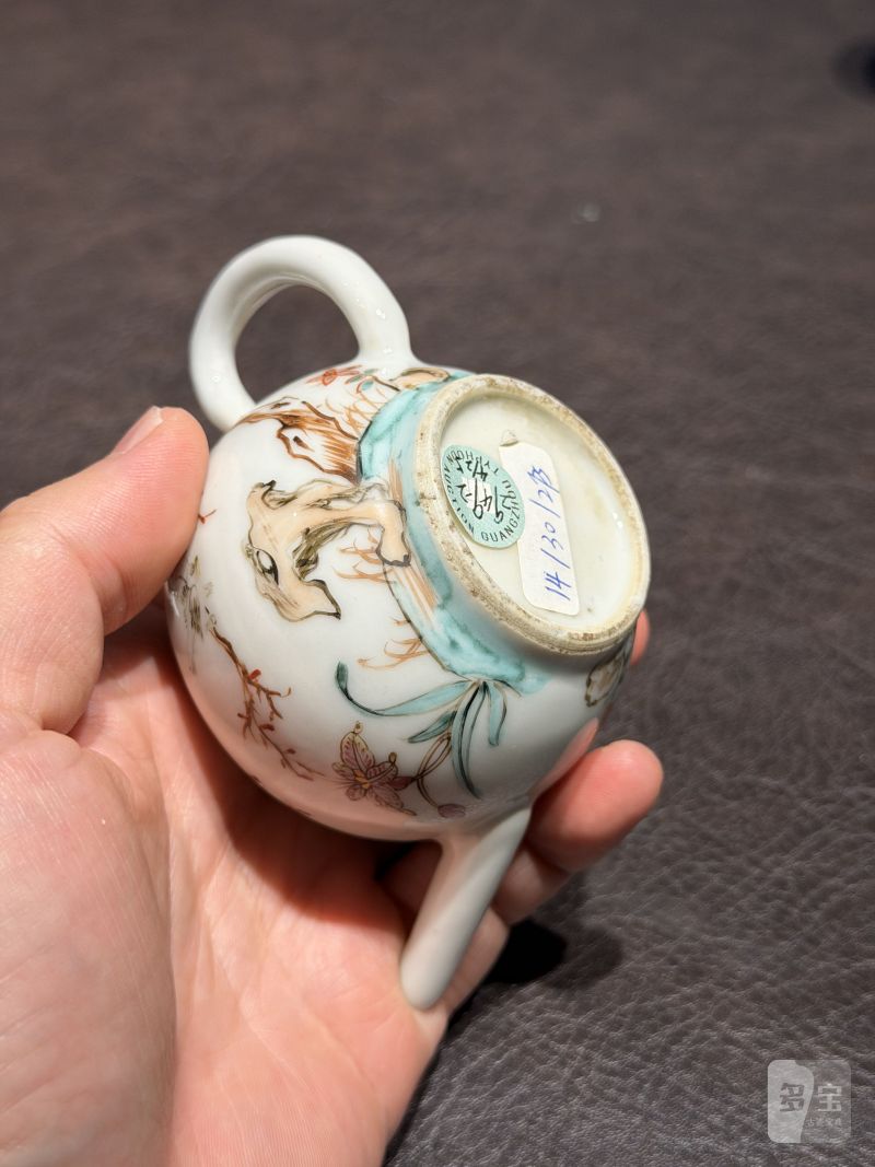 清乾隆 粉彩花鸟纹茶具一套25件 - 图50